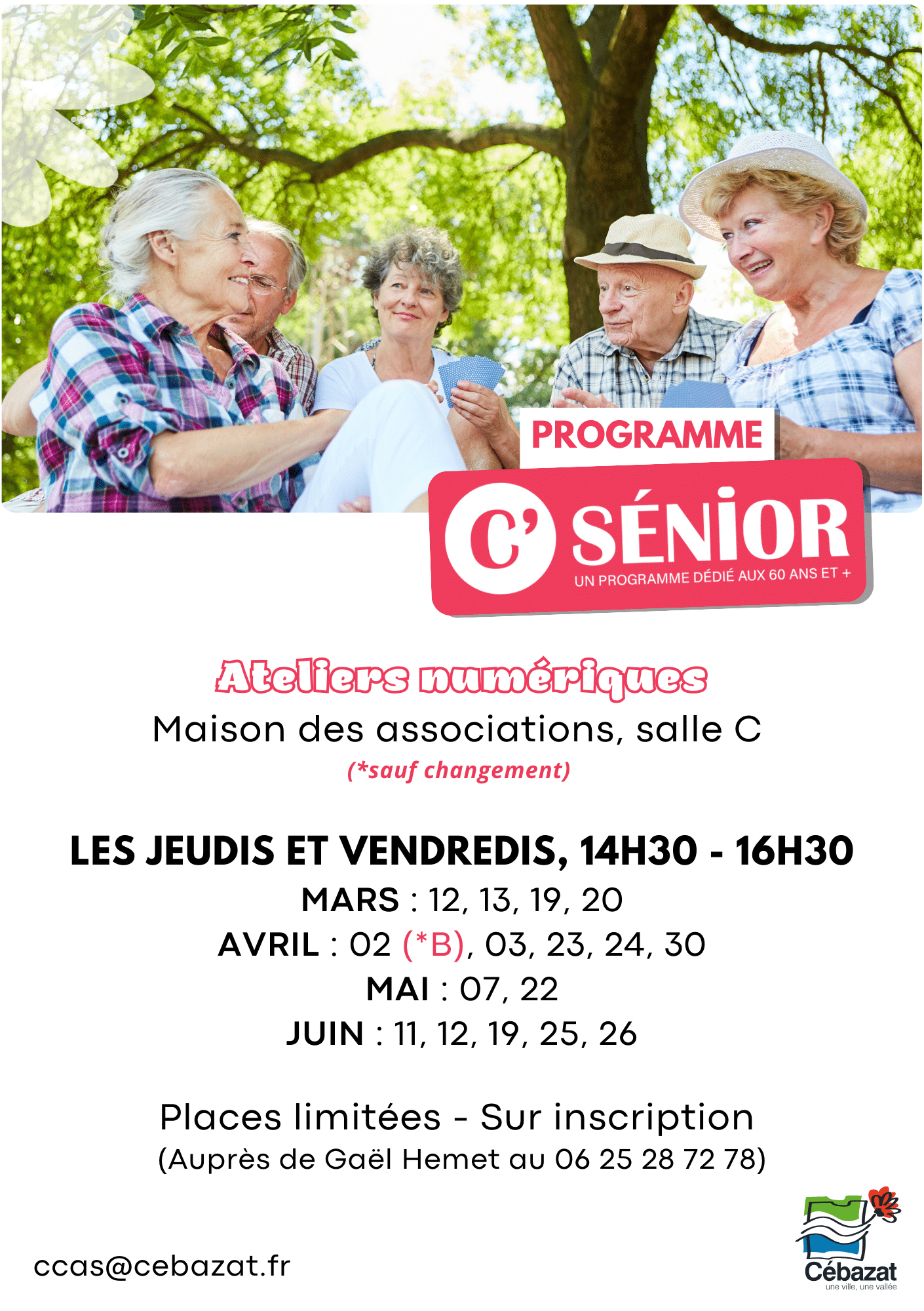 C'sénior ateliers numériques 2026 affiche
