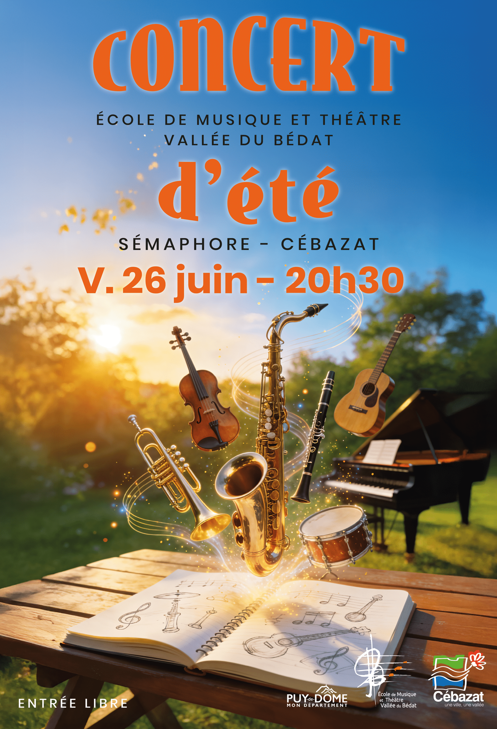 AFFICHE concert d'été 2026